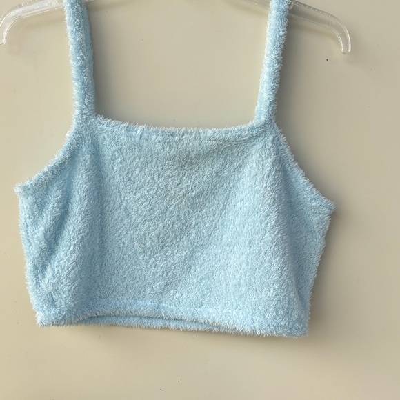 Cozy Blue Fuzzy Tank and Shorts Set - Picture 4 of 7